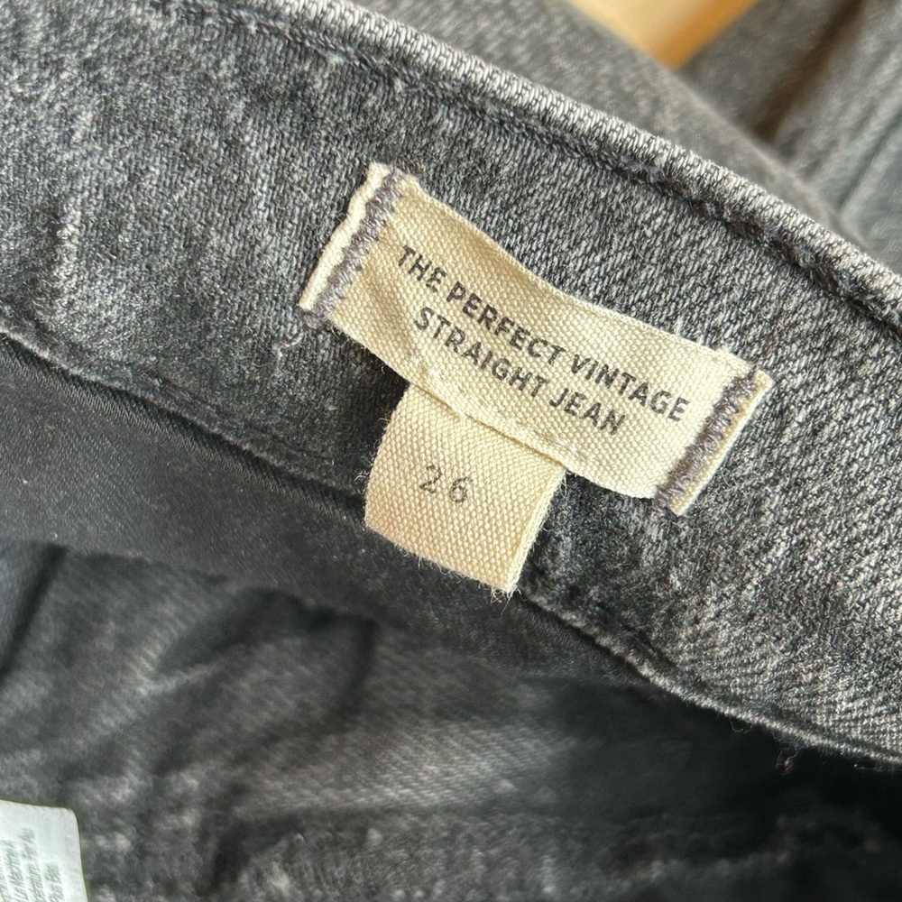 Madewell The Perfect Vintage Straight Jean in Meaford Wash: Seamed Edition Sz 26 - Picture 13 of 16